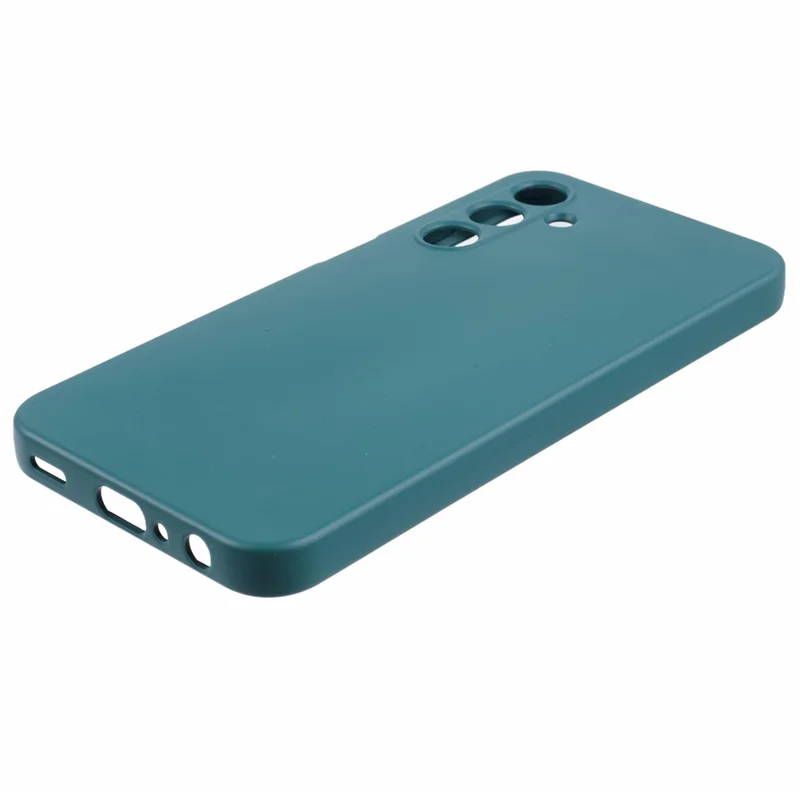 Para Samsung Galaxy A15 4G / 5G Case TPU+Fiber Lining Soft Touch Phone Cover Lens Protection - Army Green