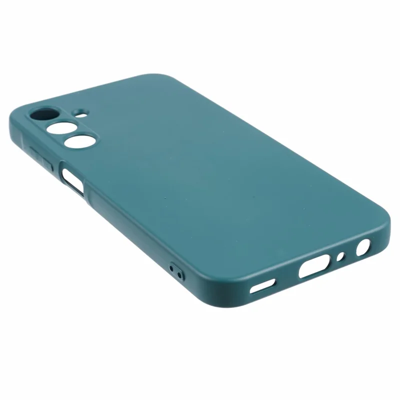 Para Samsung Galaxy A15 4G / 5G Case TPU+Fiber Lining Soft Touch Phone Cover Lens Protection - Army Green