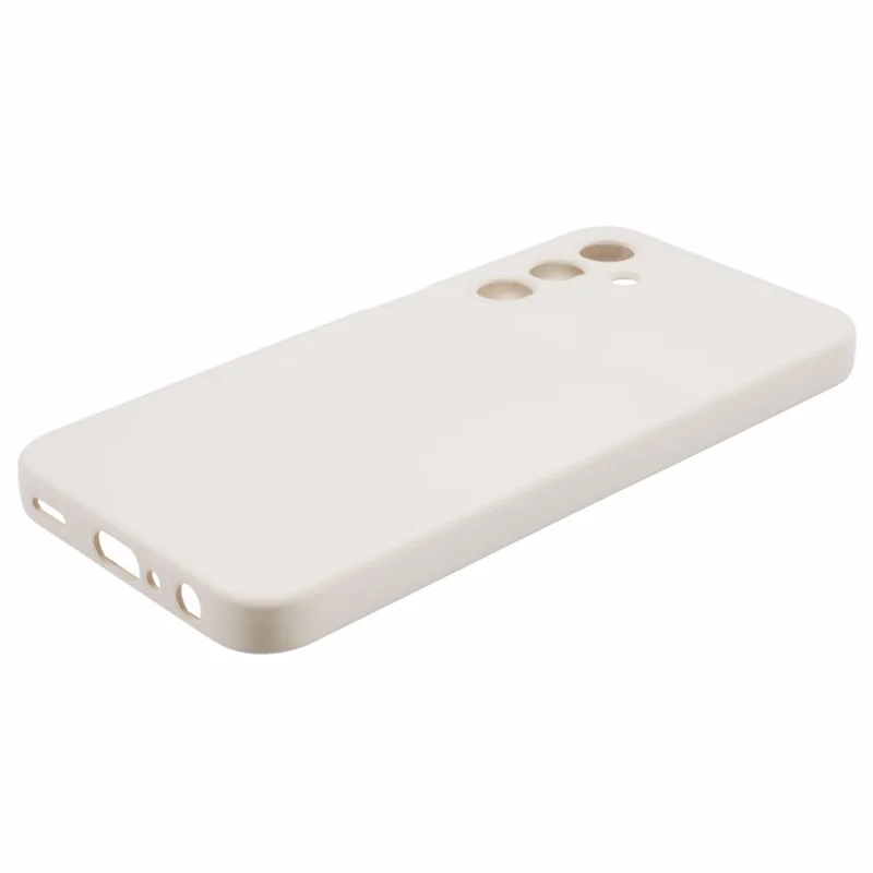 For Samsung Galaxy A15 4G / 5G Case TPU+Fiber Lining Soft Touch Phone Cover Lens Protection - White