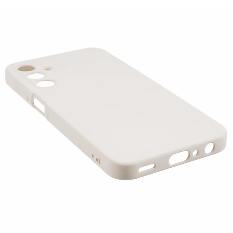 For Samsung Galaxy A15 4G / 5G Case TPU+Fiber Lining Soft Touch Phone Cover Lens Protection - White
