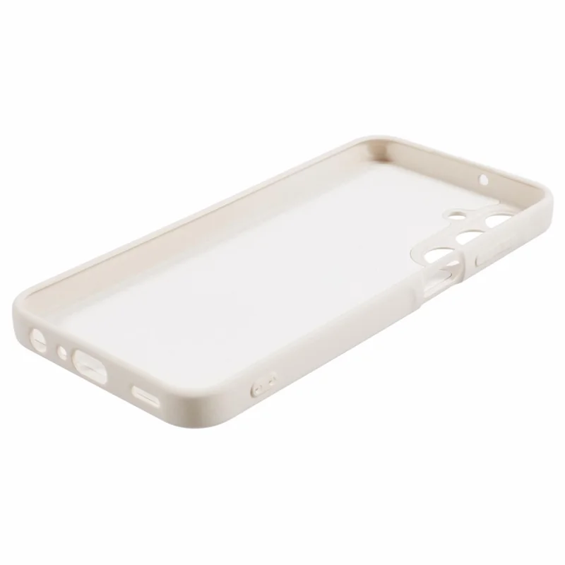For Samsung Galaxy A15 4G / 5G Case TPU+Fiber Lining Soft Touch Phone Cover Lens Protection - White