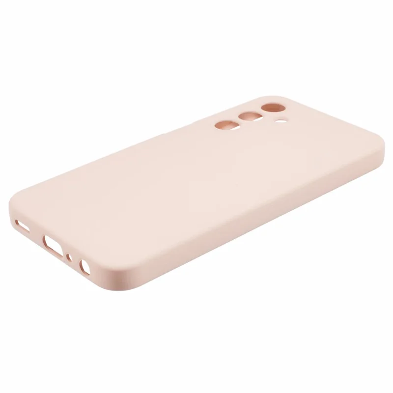 For Samsung Galaxy A15 4G / 5G Case TPU+Fiber Lining Soft Touch Phone Cover Lens Protection - Pink