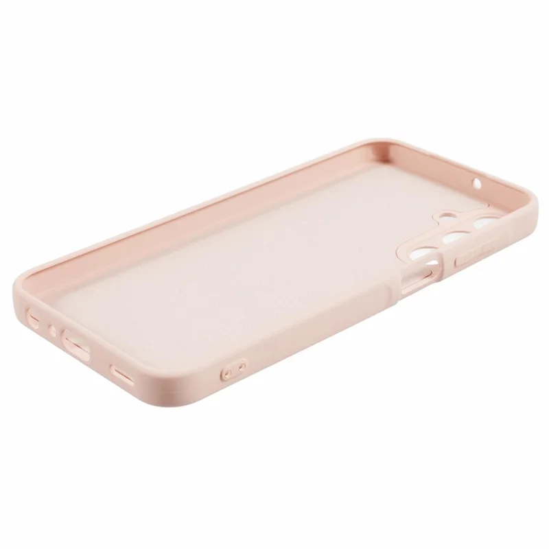 For Samsung Galaxy A15 4G / 5G Case TPU+Fiber Lining Soft Touch Phone Cover Lens Protection - Pink