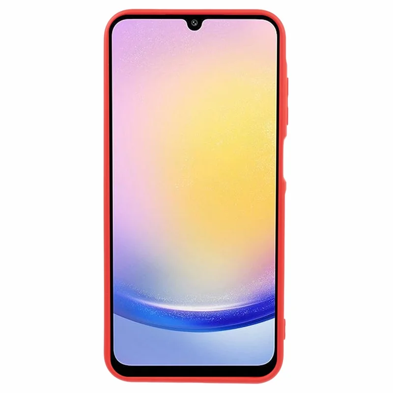 Per Samsung Galaxy A15 4G / 5G Case TPU+Fiber Lining Soft Touch Phone Cover Lens Protection - Rosso