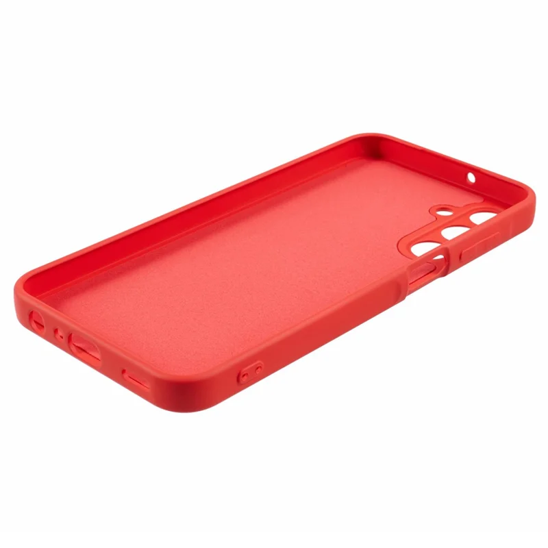 Per Samsung Galaxy A15 4G / 5G Case TPU+Fiber Lining Soft Touch Phone Cover Lens Protection - Rosso