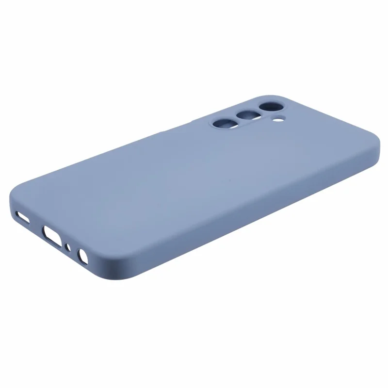 For Samsung Galaxy A15 4G / 5G Case TPU+Fiber Lining Soft Touch Phone Cover Lens Protection - Lavender Grey
