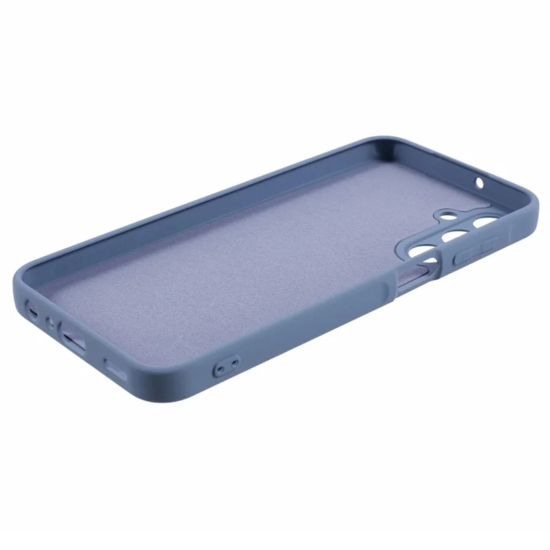 For Samsung Galaxy A15 4G / 5G Case TPU+Fiber Lining Soft Touch Phone Cover Lens Protection - Lavender Grey