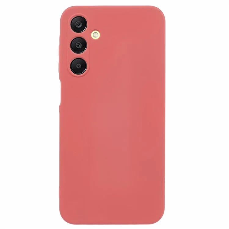 Per Samsung Galaxy A15 4G / 5G Custodia TPU+Fodera in Fibra Tocco Morbido Cover Telefono Protezione Lente - Biancospino Rosso