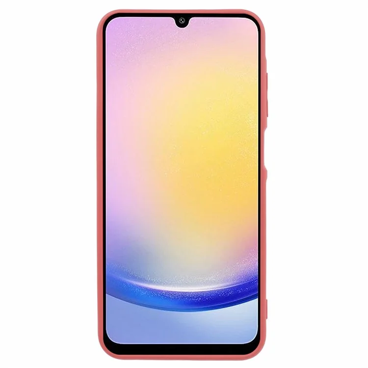 Per Samsung Galaxy A15 4G / 5G Custodia TPU+Fodera in Fibra Tocco Morbido Cover Telefono Protezione Lente - Biancospino Rosso