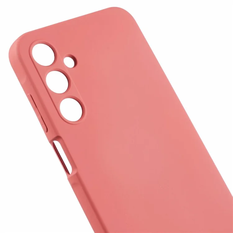 Per Samsung Galaxy A15 4G / 5G Custodia TPU+Fodera in Fibra Tocco Morbido Cover Telefono Protezione Lente - Biancospino Rosso