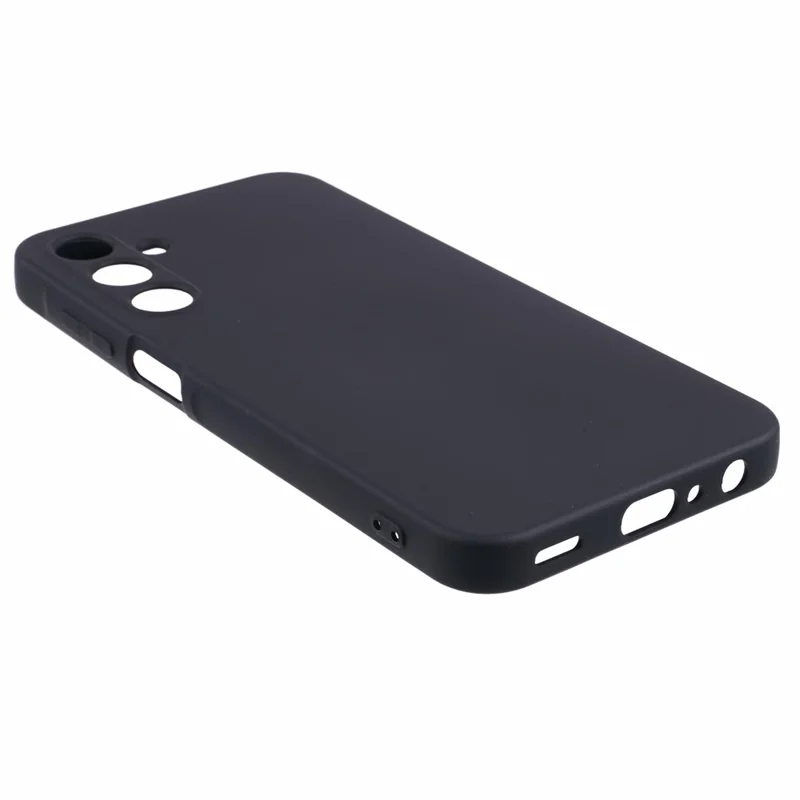 Per Samsung Galaxy A15 4G / 5G Cover Custodia TPU+Fodera in Fibra Touch Morbido Protezione Lente - Nero