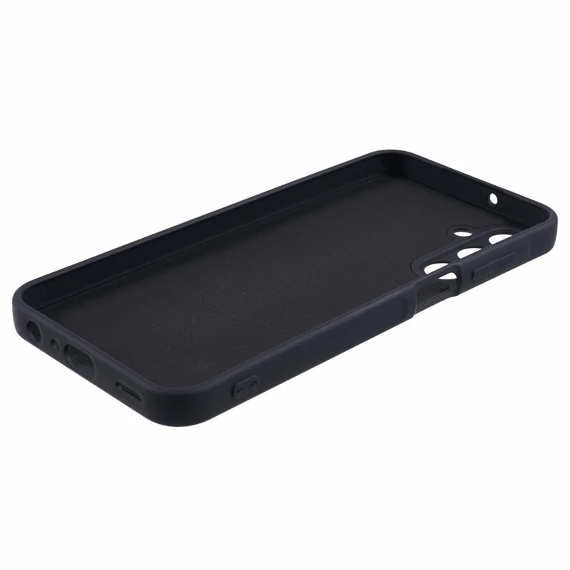 Per Samsung Galaxy A15 4G / 5G Cover Custodia TPU+Fodera in Fibra Touch Morbido Protezione Lente - Nero