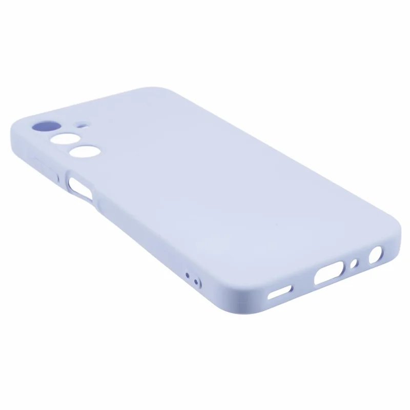 Para Samsung Galaxy A15 4G / 5G Case TPU+Fibra Forro Toque Suave Capa de Telefone Proteção de Lente - Roxo Claro
