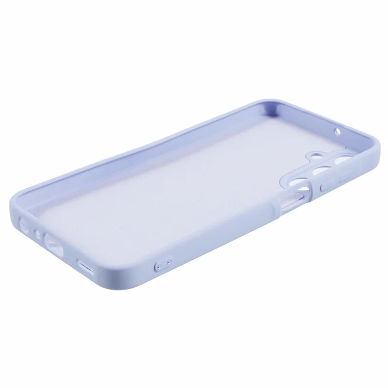Para Samsung Galaxy A15 4G / 5G Case TPU+Fibra Forro Toque Suave Capa de Telefone Proteção de Lente - Roxo Claro