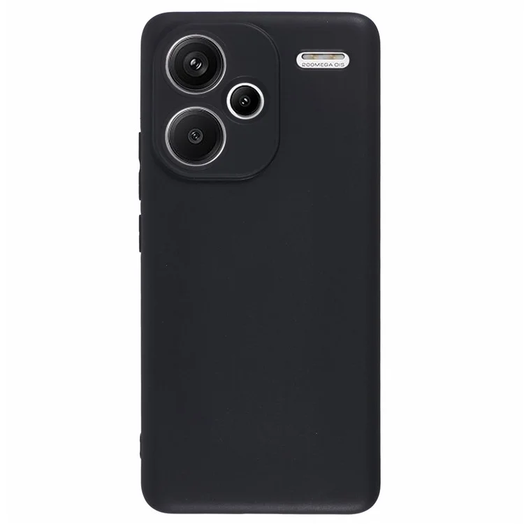 For Xiaomi Redmi Note 13 Pro+ 5G Phone Case Glossy Surface Soft TPU Back Cover - Black