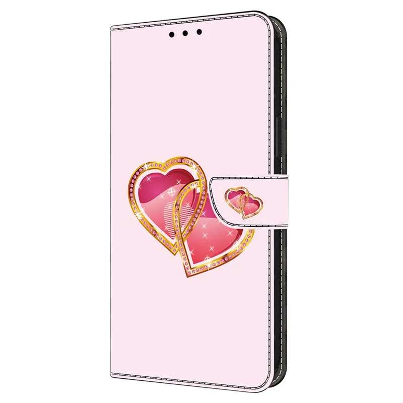 For Google Pixel 9 Pro XL Case Pattern Printing Leather Flip Phone Cover - Heart