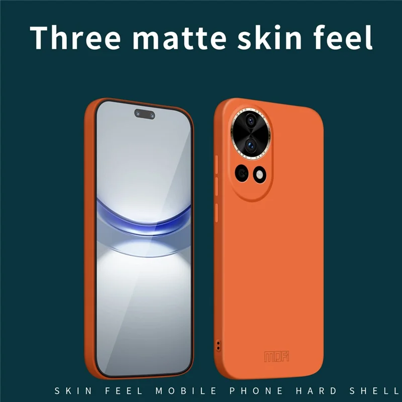 MOFI JK Qin Series For Huawei nova 12 5G Case Skin-Friendly Touch TPU+Acrylic Phone Cover - Orange