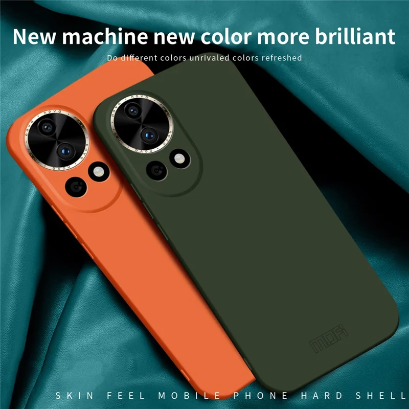 MOFI JK Qin Series For Huawei nova 12 5G Case Skin-Friendly Touch TPU+Acrylic Phone Cover - Orange
