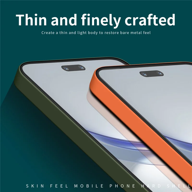 MOFI JK Qin Series For Huawei nova 12 5G Case Skin-Friendly Touch TPU+Acrylic Phone Cover - Orange