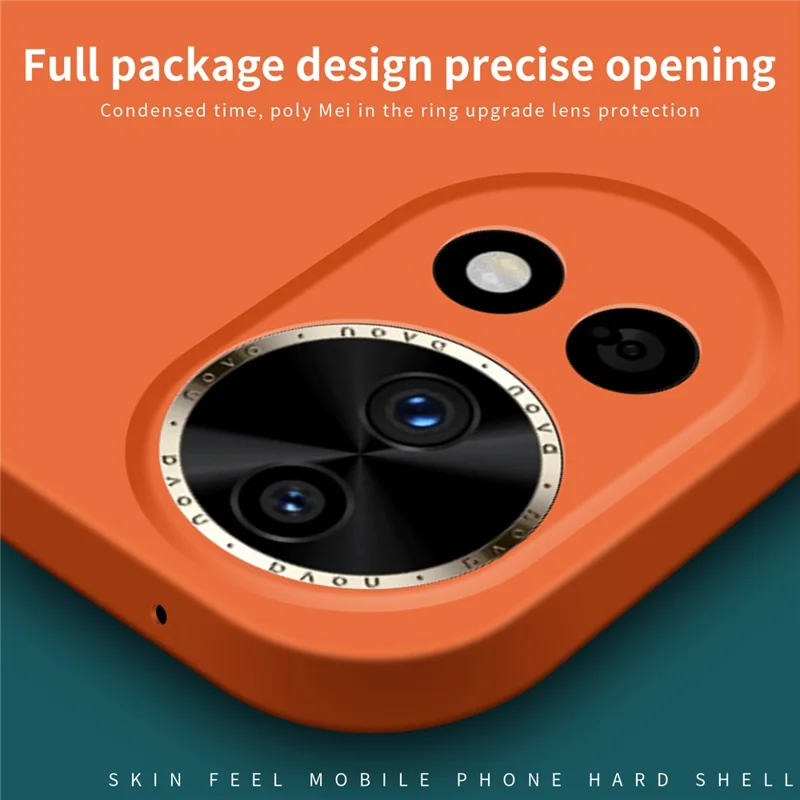 MOFI JK Qin Series For Huawei nova 12 5G Case Skin-Friendly Touch TPU+Acrylic Phone Cover - Orange