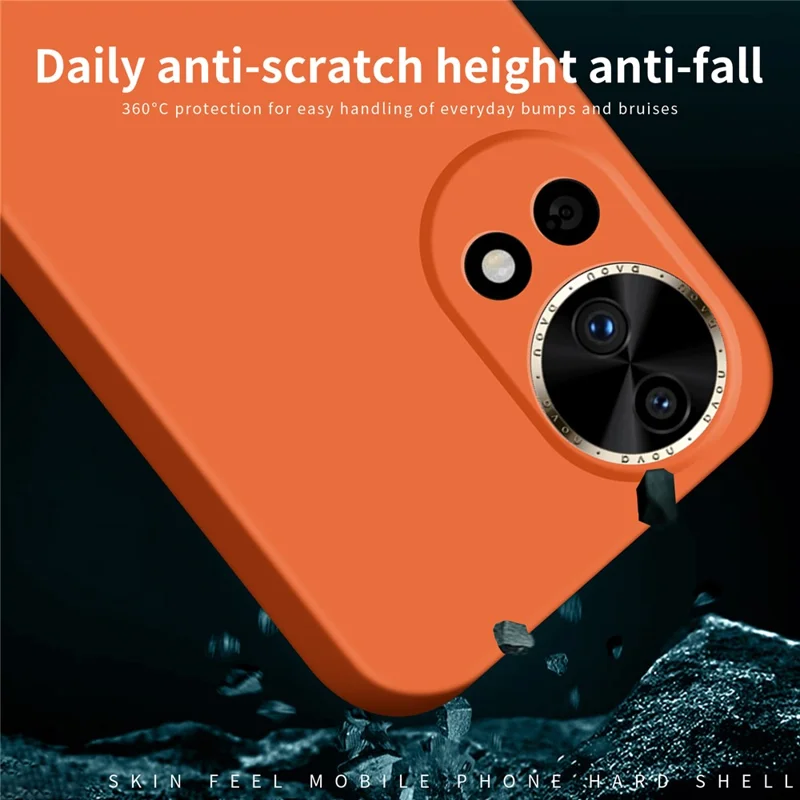 MOFI JK Qin Series For Huawei nova 12 5G Case Skin-Friendly Touch TPU+Acrylic Phone Cover - Orange