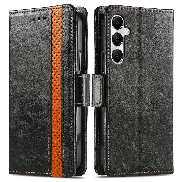 CASENEO 002 Serie per Samsung Galaxy A35 5G Cover RFID Blocking PU Leather Stand Flip Phone - Nero