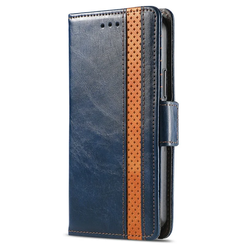 For Samsung Galaxy A35 5G Phone Cases CASENEO PU Leather Cover Stand with RFID Blocking Wallet - Blue
