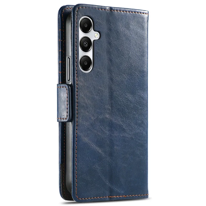 For Samsung Galaxy A35 5G Phone Cases CASENEO PU Leather Cover Stand with RFID Blocking Wallet - Blue