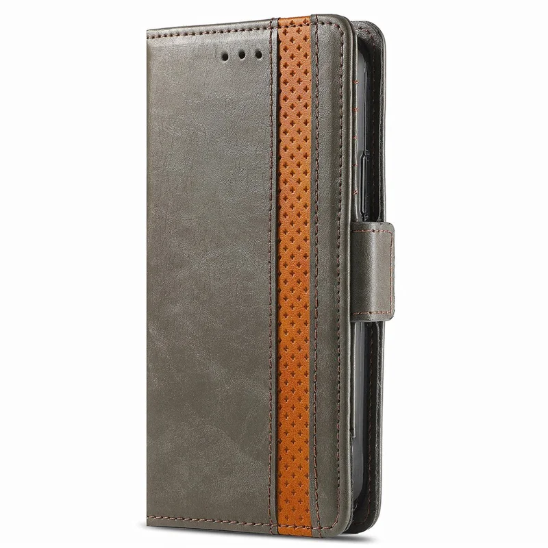 CASENEO 002 Series Per OnePlus 12 5G Custodia Stand Flip PU Pelle Blocco RFID Custodia Telefono - Grigio