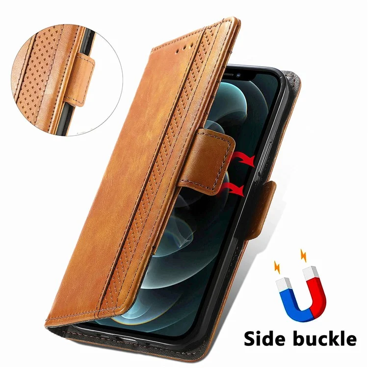 For Honor X9b 5G / X50 5G / Magic6 Lite 5G Phone Cases CASENEO PU Leather Cover Stand with RFID Blocking Wallet - Light Brown