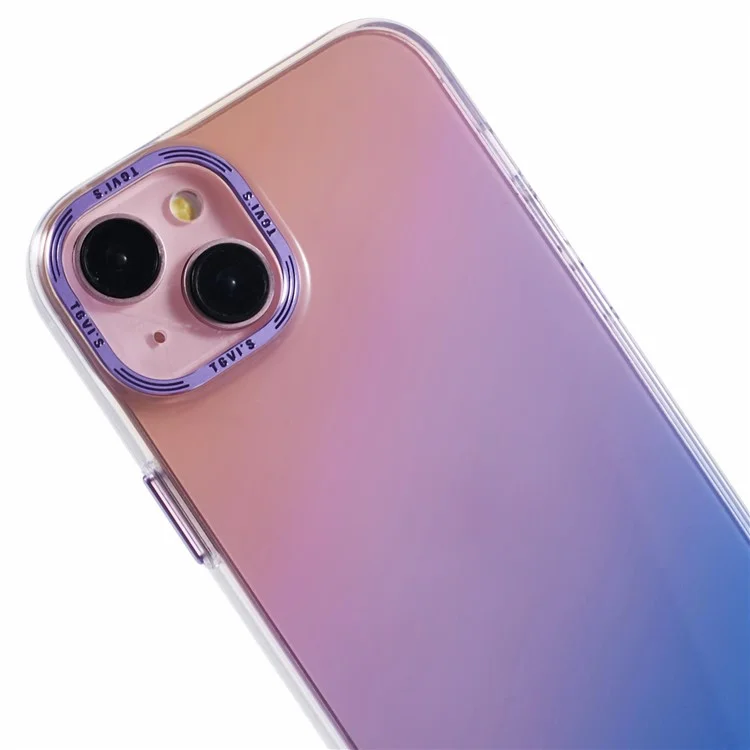 TGVI'S Grace Series For iPhone 14 Plus Cell Phone Case TPU Colorful Design Back Cover - Sunset Purple