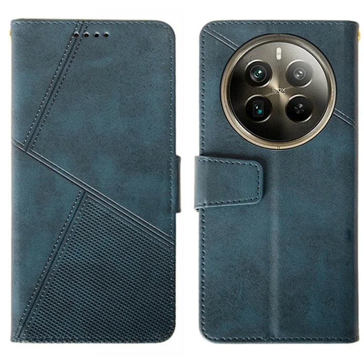 IDEWEI For Realme 12 Pro 5G / 12 Pro+ 5G Case Scratch-resistant Wallet Calf Texture Phone Cover - Blue
