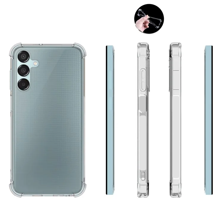 Per Samsung Galaxy M15 5G / F15 5G Custodia Antiscivolo Anti-caduta Trasparente TPU Custodia per Smartphone