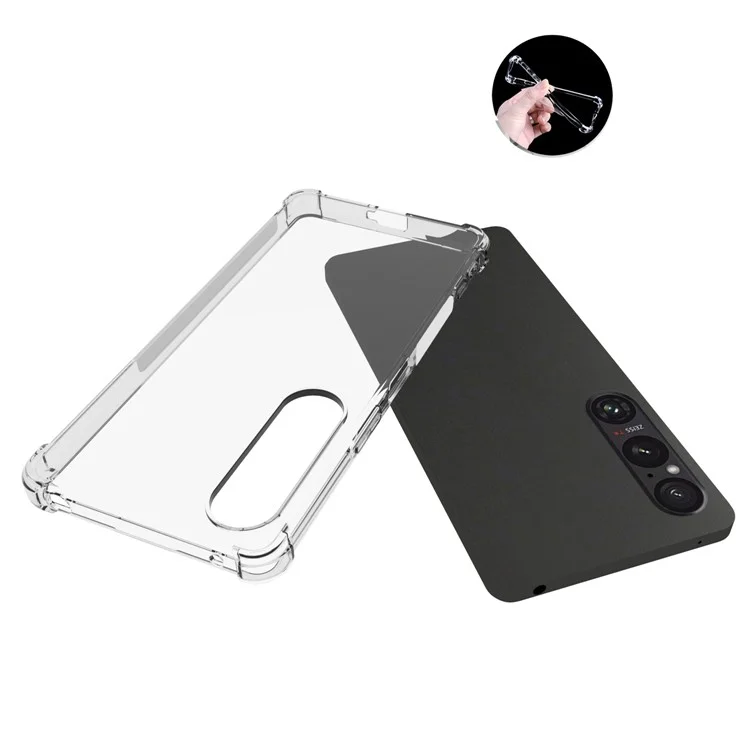 Для Sony Xperia 1 VI Clear Cell Phone Case Anti-drop Flexible TPU Back Cover