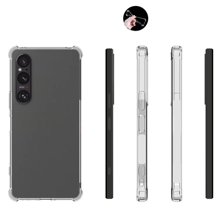 Для Sony Xperia 1 VI Clear Cell Phone Case Anti-drop Flexible TPU Back Cover