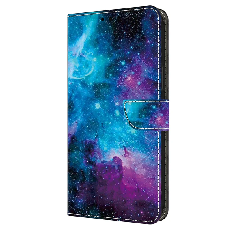 For Samsung Galaxy S24 Ultra Case Pattern PU Leather Full Protection Wallet Phone Cover - Starry Sky