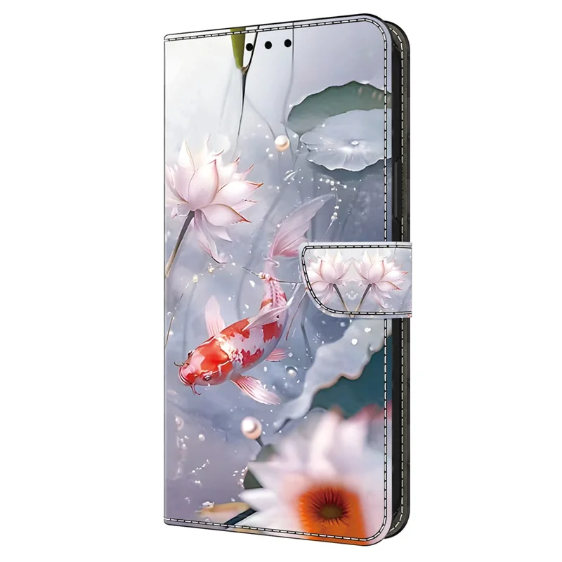 For Samsung Galaxy S24 Ultra Case Pattern PU Leather Full Protection Wallet Phone Cover - Carp