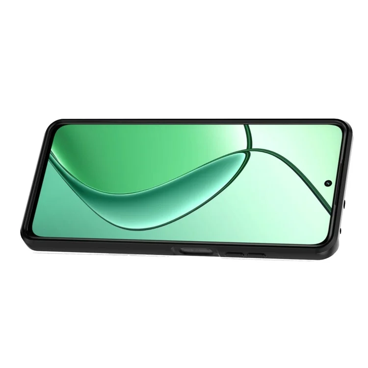 For Realme 12 5G Case PC+TPU Impact-Resistant Phone Cover with Slide Lens Protection - Black
