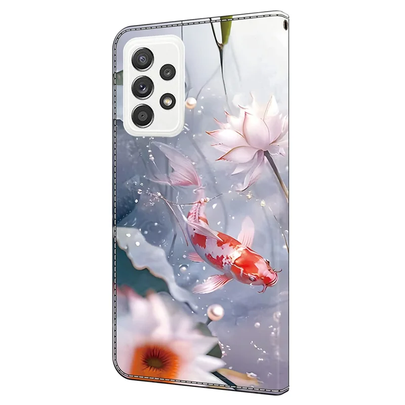 Pour Samsung Galaxy A23 5G (Version mondiale) / A23 4G Étui Impression de motif en cuir Portefeuille Housse de téléphone - Carpe koï