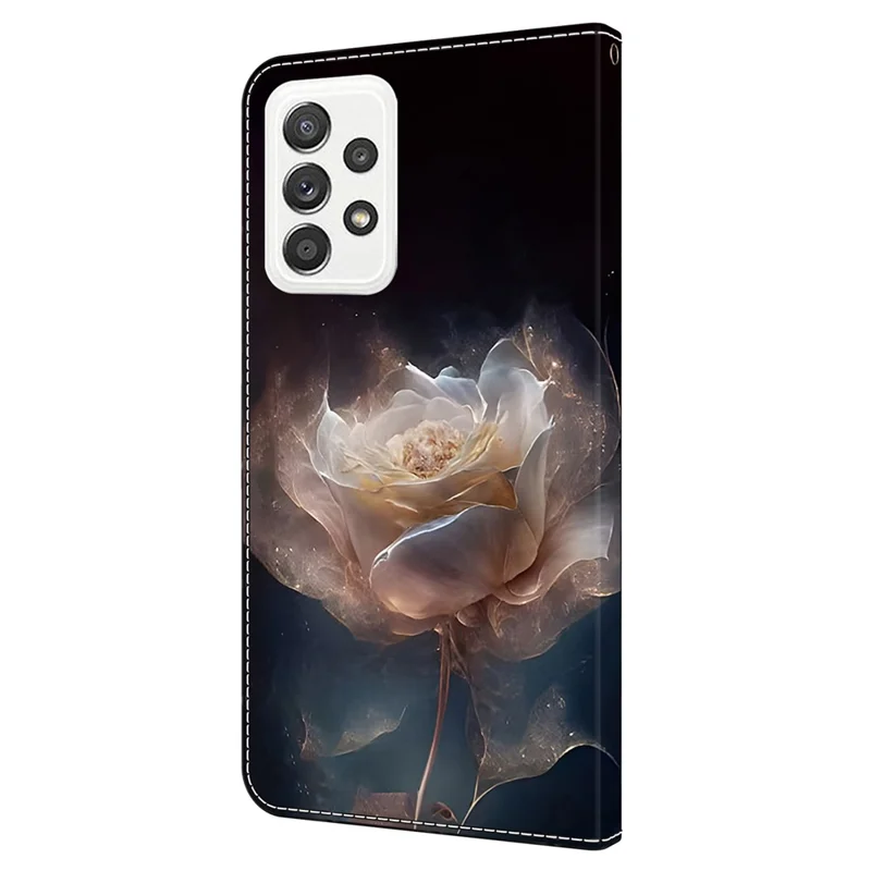Für Samsung Galaxy A23 5G (Globale Version) / A23 4G Hülle Muster Bedrucken Leder Brieftaschen Handyhülle - Pfingstrose