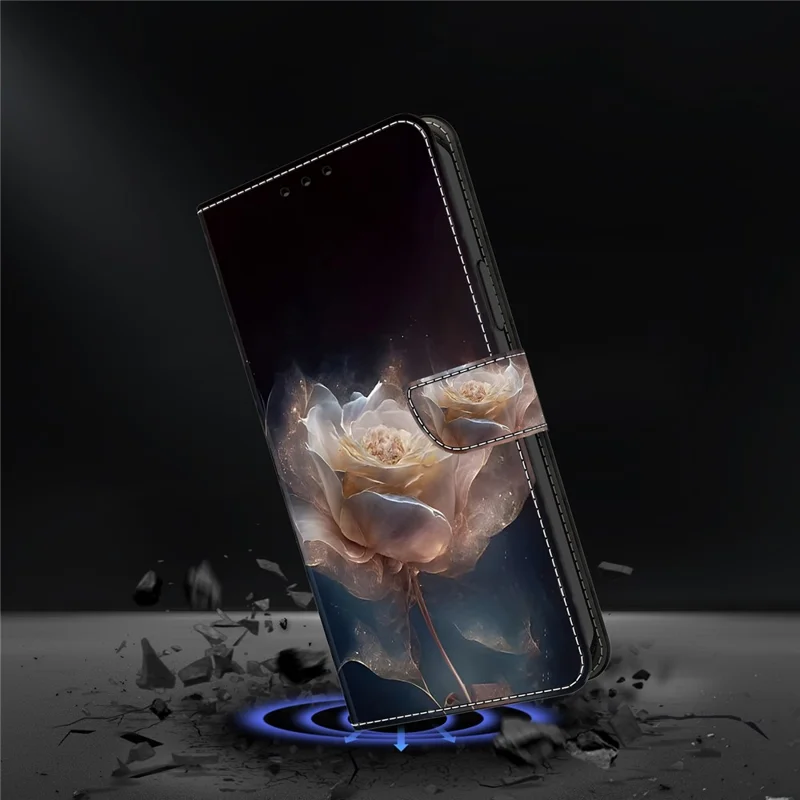 Für Samsung Galaxy A23 5G (Globale Version) / A23 4G Hülle Muster Bedrucken Leder Brieftaschen Handyhülle - Pfingstrose