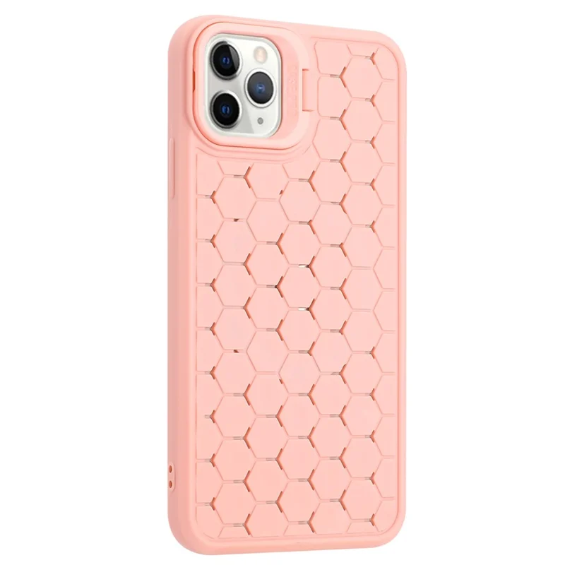 For iPhone 11 Pro Kickstand Case Heat Dissipation TPU Phone Cover Compatible with MagSafe - Pink