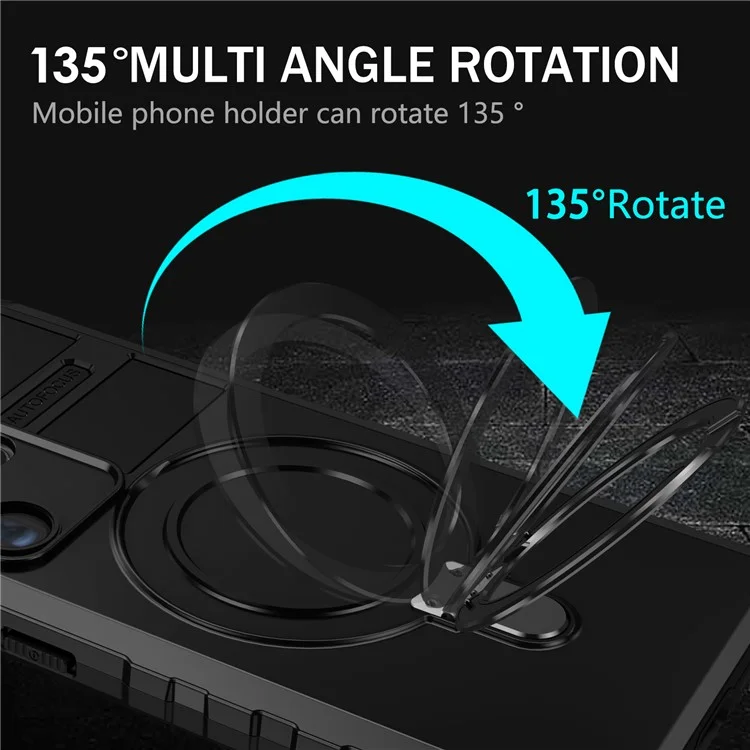For Samsung Galaxy S24 Ultra Magnetic Kickstand Cover PC+TPU Phone Case Compatible with MagSafe - Black