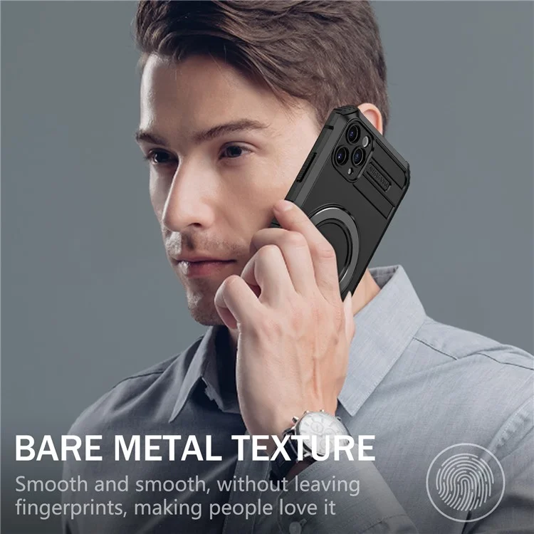 Für iPhone 11 Pro Max Hülle Ständer PC+TPU Handyhülle kompatibel mit MagSafe - Schwarz