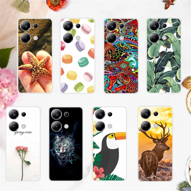 For Xiaomi Redmi Note 13 Pro 4G / Poco M6 Pro 4G TPU Case Pattern Printing Phone Cover - Elk