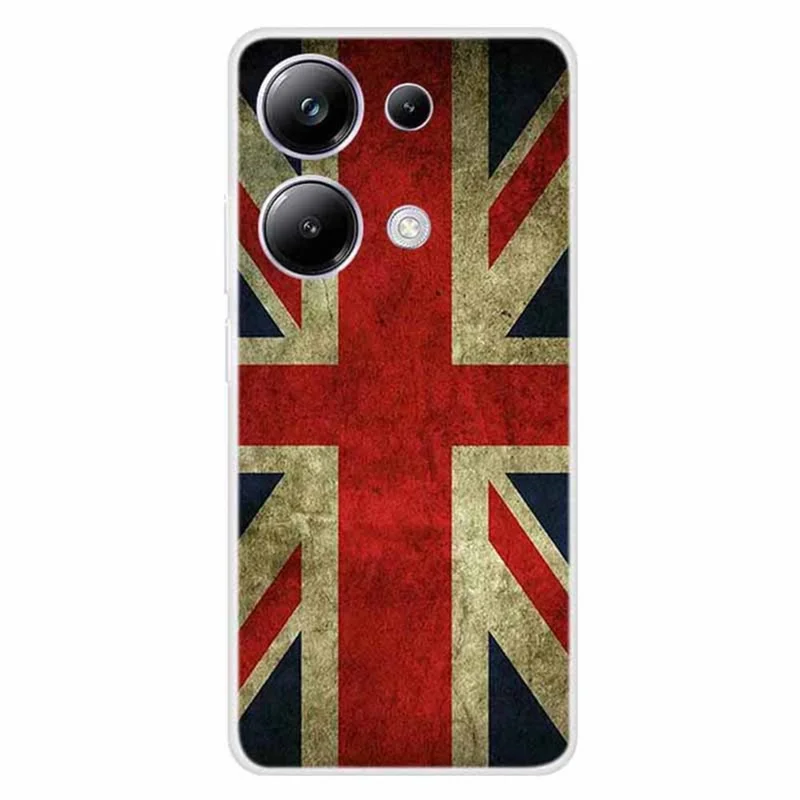 For Xiaomi Redmi Note 13 Pro 4G / Poco M6 Pro 4G Case TPU Pattern Printing Phone Cover - UK Flag