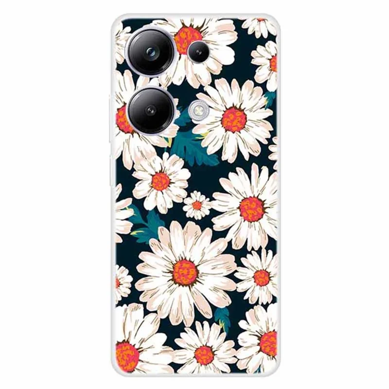 For Xiaomi Redmi Note 13 Pro 4G / Poco M6 Pro 4G Case TPU Pattern Printing Phone Cover - Daisy