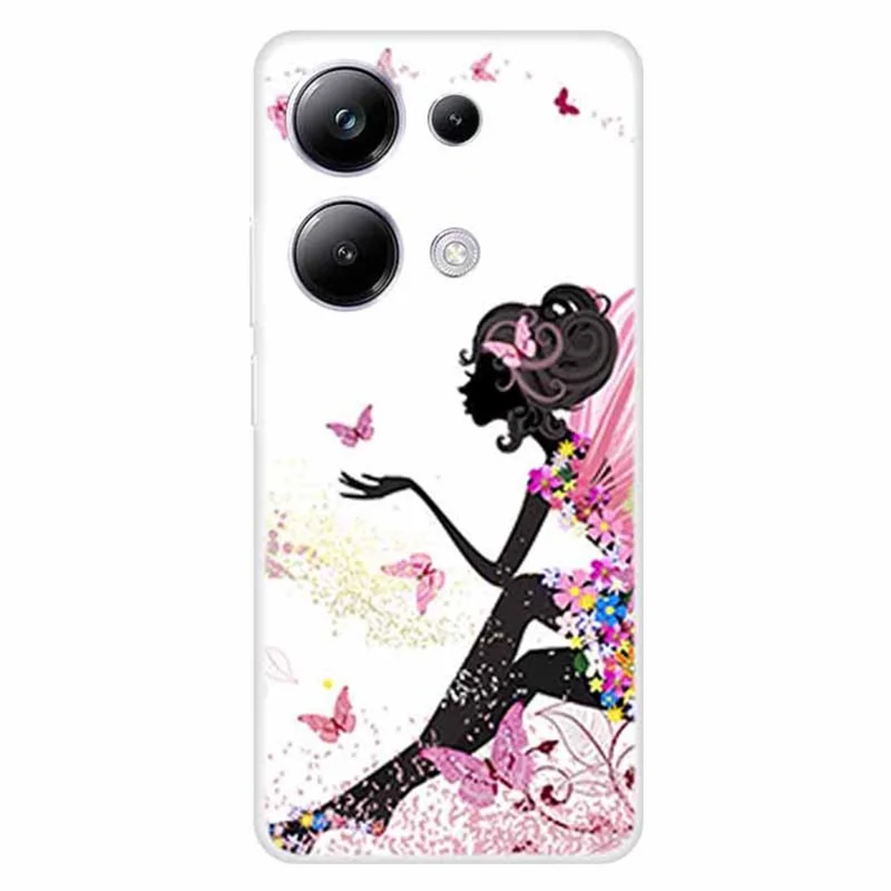 For Xiaomi Redmi Note 13 Pro 4G / Poco M6 Pro 4G Case TPU Pattern Printing Phone Cover - Girl