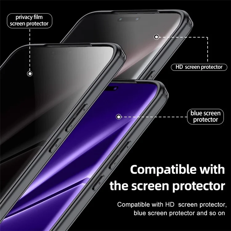 For Honor Magic6 RSR Porsche Design 5G Anti-Kratzer Handyhülle Hybrid TPU + PC Handyhülle - Schwarz 