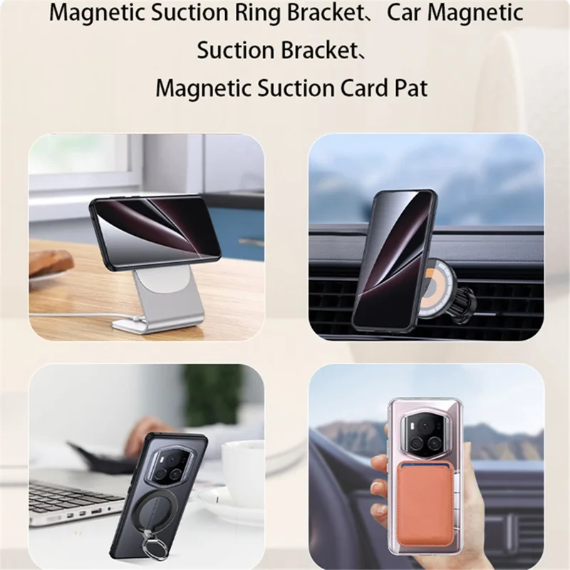 For Honor Magic6 RSR Porsche Design 5G Anti-Scratch Phone Case Hybrid TPU + PC Phone Cover - Transparent